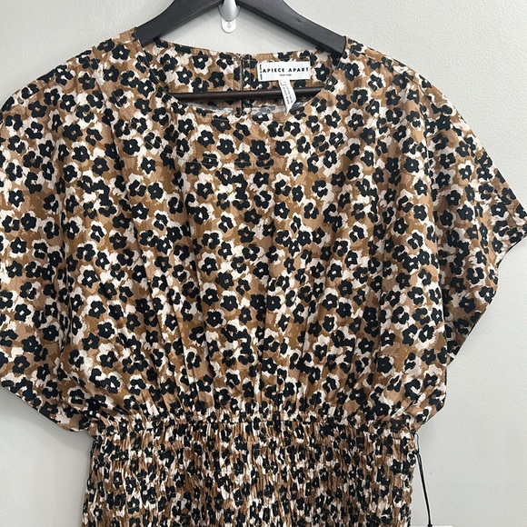 APIECE APART MANA MINI DRESS - LEOPARD BOUQUET - Picture 5 of 9